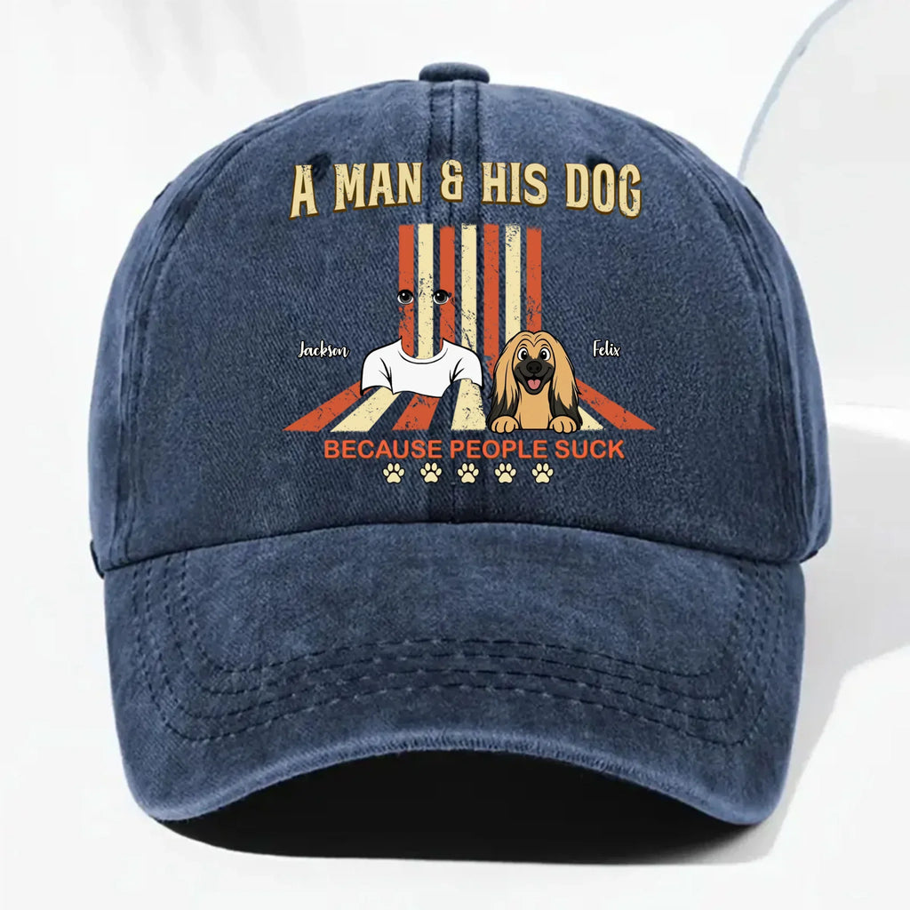 Retro Pup™ Personalized Vintage Denim Cap