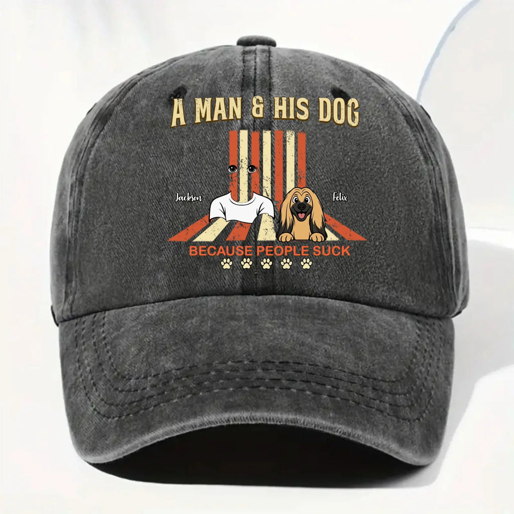 Retro Pup™ Personalized Vintage Denim Cap