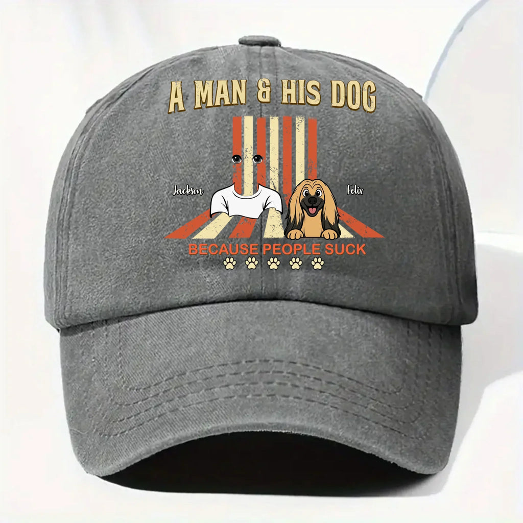Retro Pup™ Personalized Vintage Denim Cap