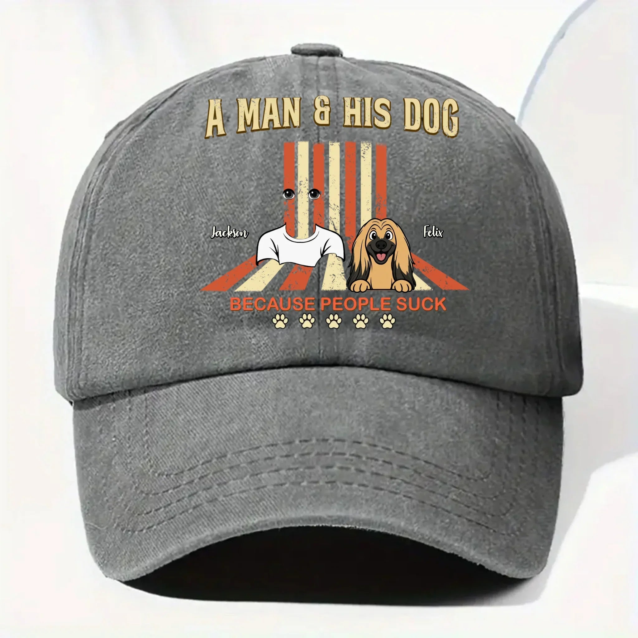 Retro Pup™ Personalized Vintage Denim Cap
